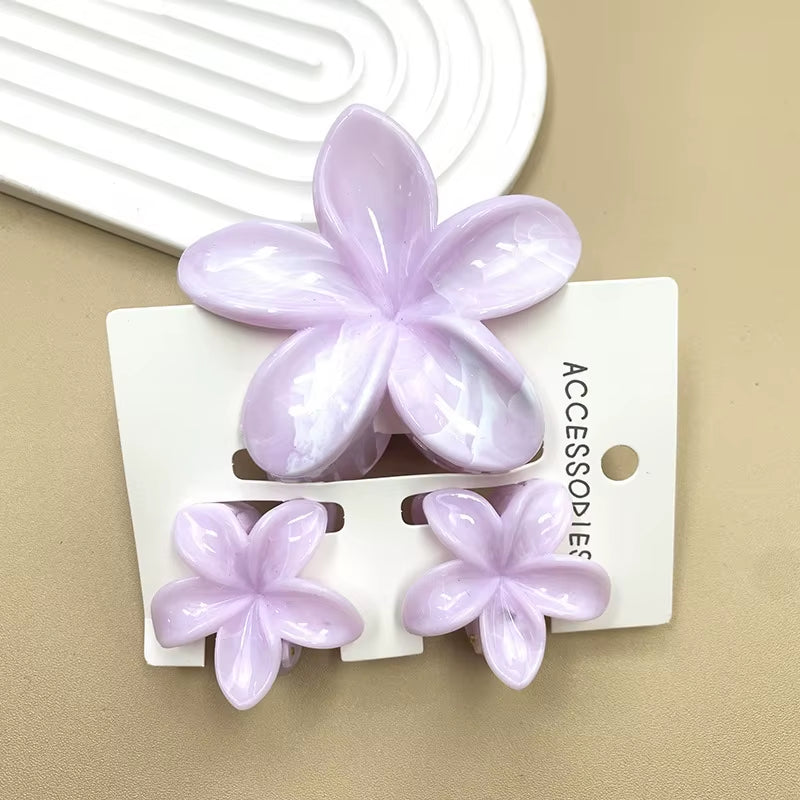 Summer Hawaiian Flower Hair Claw Clip