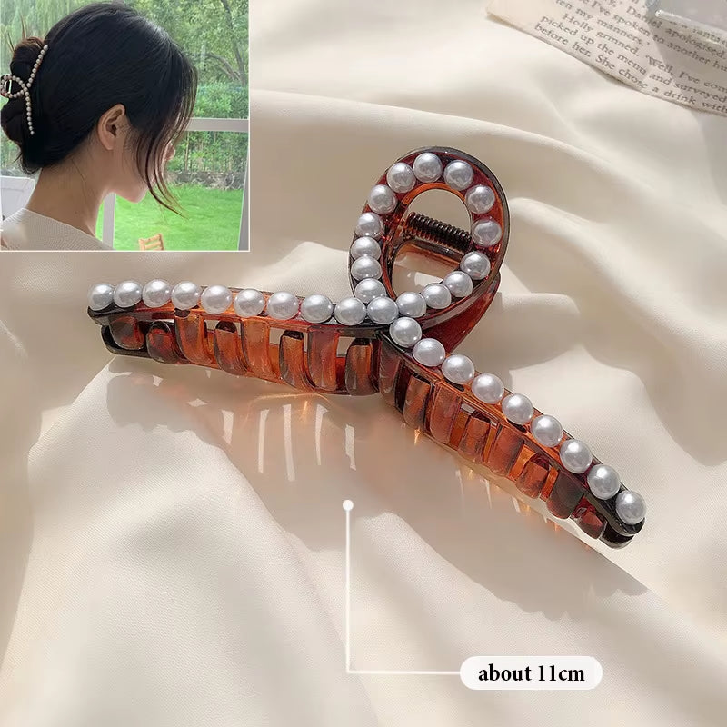 Simple Metal Hollow Out Geometric Hair Claw Ladies Elegant Hair Accessories Cross Crab Bath Clip for Women Fashion Girl Headwear