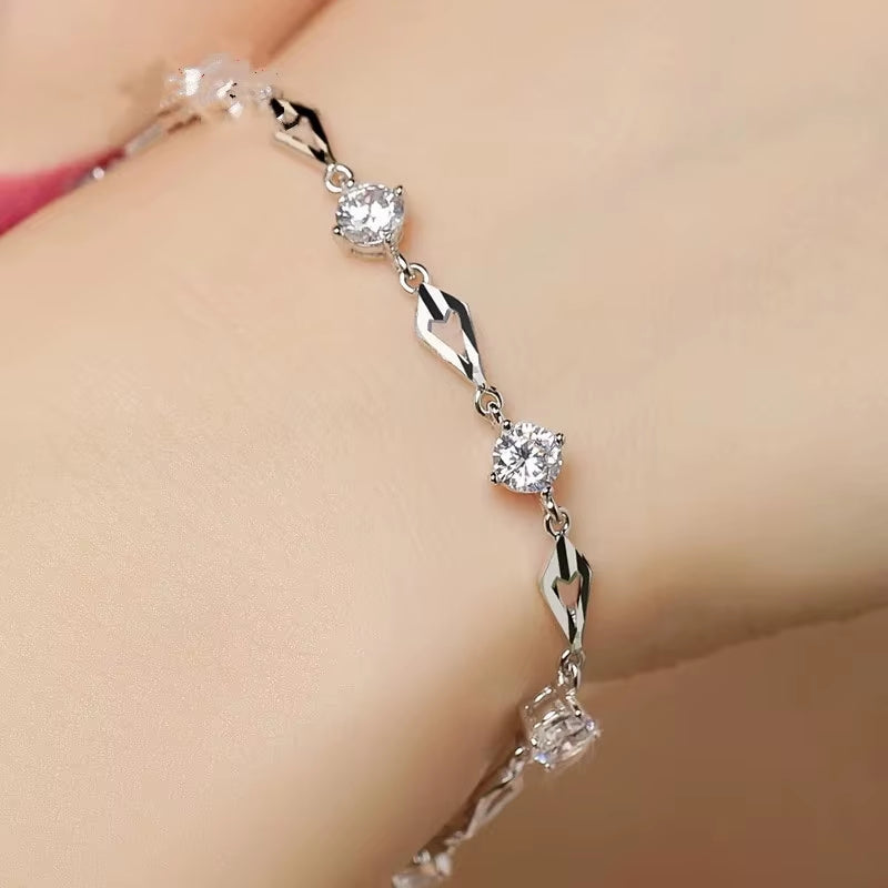 Silver 925 Jewelry Bracelets for Women 