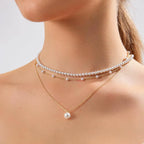 Gold Plated Pearl Necklace for Women