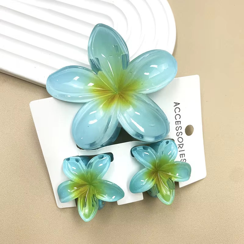 Summer Hawaiian Flower Hair Claw Clip