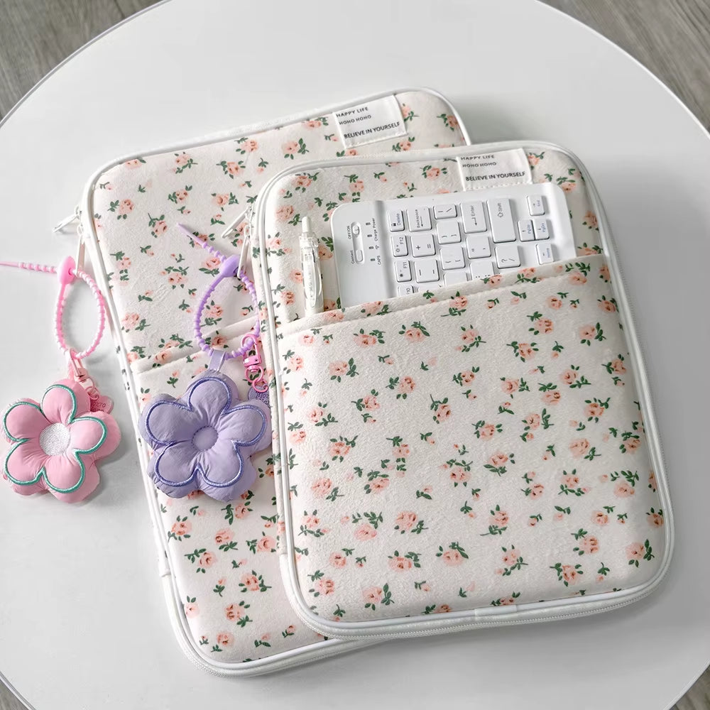 Laptop Protective Case Compatible with HP MI Macbook 11 13-14 Inch Shockproof Plush Laptop Bag, Portable Tablet Protective Bag