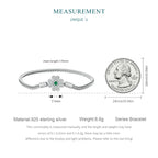 925 Sterling Silver Four-Leaf Clover Snake Basic Charm Bracelet