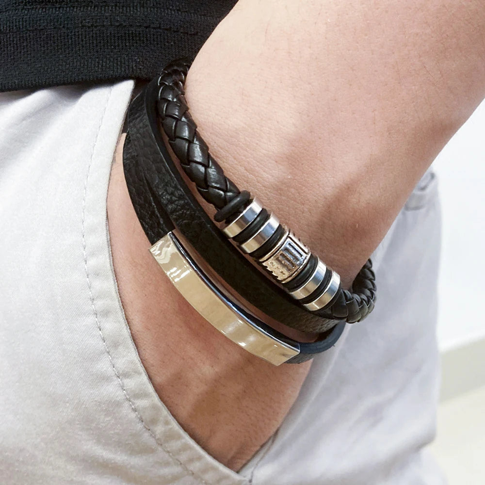 Trendy Leather Bracelets for Men