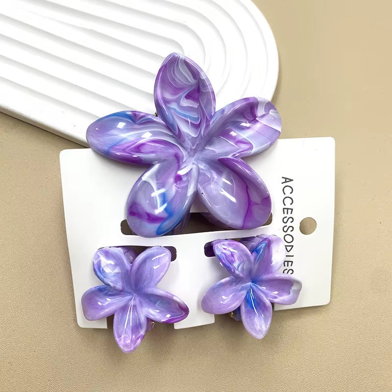 Summer Hawaiian Flower Hair Claw Clip