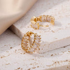 Rainbow Cibic Zircon Hoop Earrings for Women 