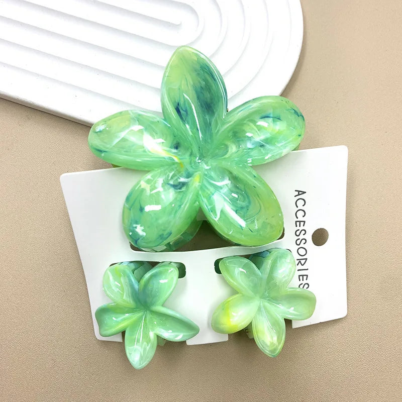 Summer Hawaiian Flower Hair Claw Clip