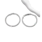 Big Full Crystal Circle Hoop Earrings for Women 